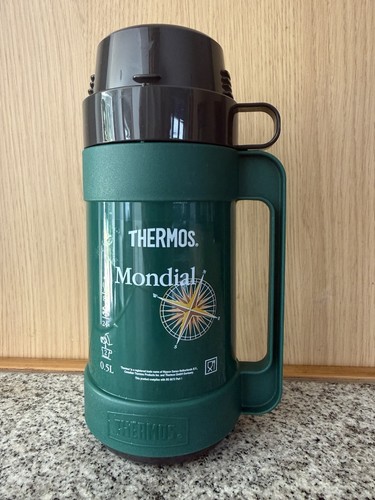 Vintage green thermos mondial - vintage,