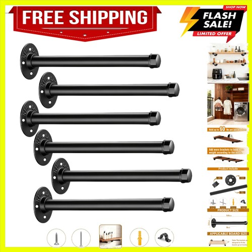 Industrial pipe shelf brackets - pipe,