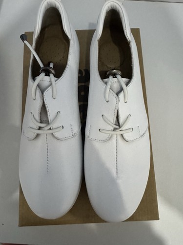 White leather flat adesso - white,
