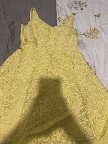 Yellow floral summer dress - yellow,