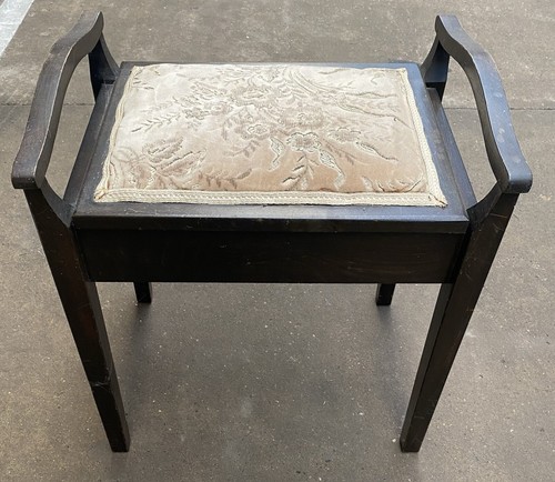 Antique edwardian piano stool - antique,
