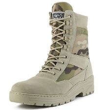 Savage Island Desert Camo Side Zip Army Combat Patrol Tactical Boots Military