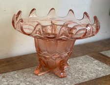 Art Deco 1930 Pink Pressed