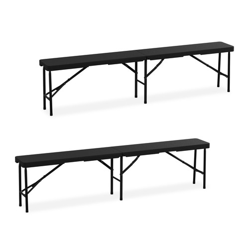 Black picnic benches camp - black,