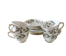 CROWN cup saucer & plate trio