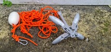 Folding Grapnel Anchor Collapsible with 20M Rope Kayak Anchor Foldable Claw Buoy