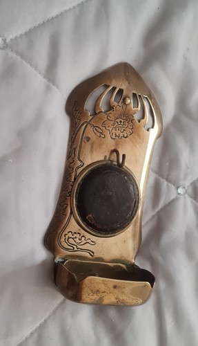 Antique brass leather art - brass, &