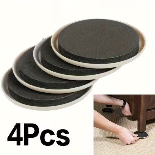 4pcs furniture sliders round - 4pcs,