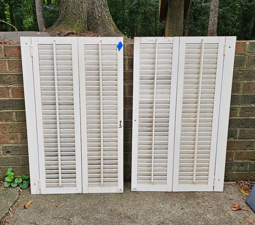 Vintage wooden louvered - vintage,