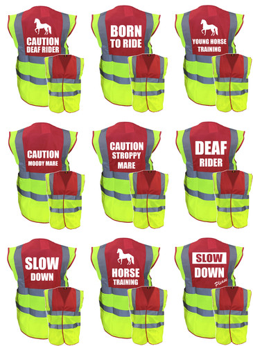 Horse riding vis red yellow - horse,