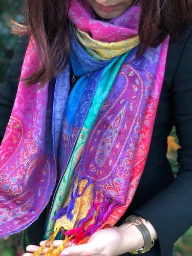 Ladies long bright rainbow - long,