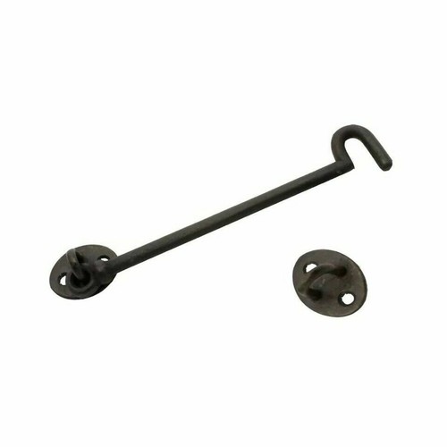 Black hook eye latch - black,