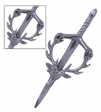 New Highland Scottish Kilt Pins In Chrome Finish/Brooch Kilt Pins Various Design