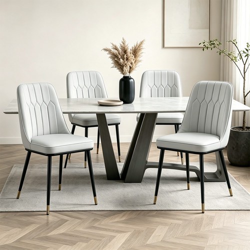 Set grey faux leather - set, of