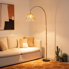 Rattan Standing Floor Light