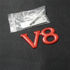 1x Red Matte V8 Metal Grille