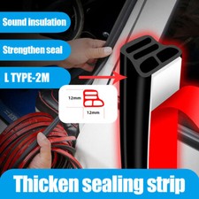 2M 3 Layer Rubber Car Door Seal Strip Sound Insulation Waterproof Dustproof