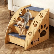 4 Step Wooden Pet Stairs Steps