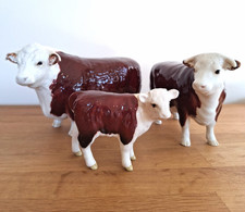 Beswick Hereford Bull Cow Calf