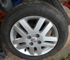 Toyota yaris 15 inch alloy wheels, two of them in good condition. Tyres worn out