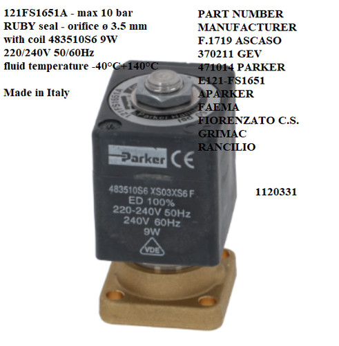 Parker way solenoid valve - parker, 2-way