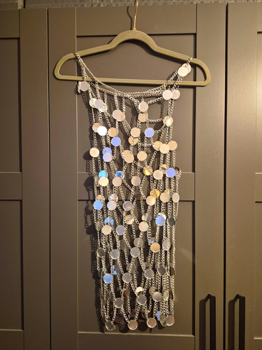 New sequin silver body - sequin, chain