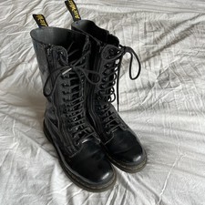 Black Patent Dr Marten Zip And