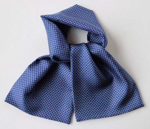 Silk cravat blue purple - silk, &