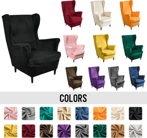 2pcs wing chair cover stretch - chair,