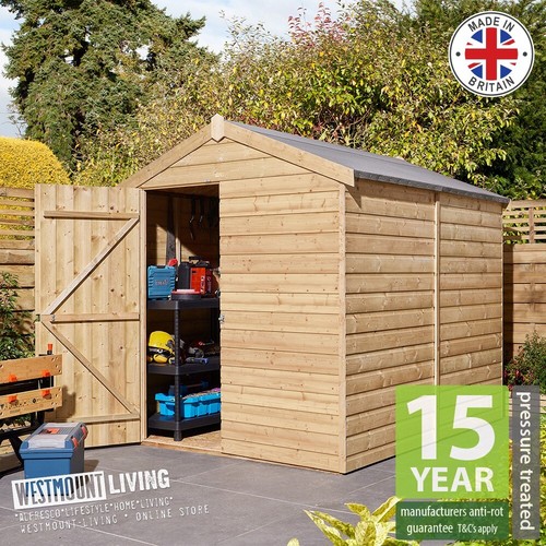 8x6 wooden apex garden - 8x6,