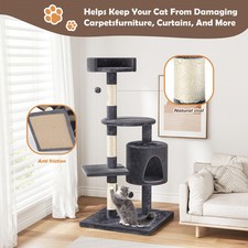 116cm Cat Tree Cat Climbing Tower Indoor Playing Condo Scratching Posts 2 Colors