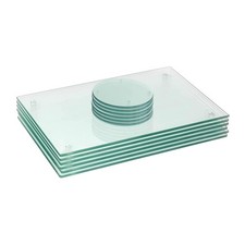 12pc Glass Placemats & Round