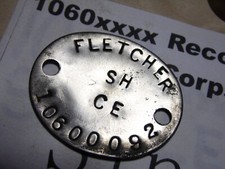 WW2 relic dogtag identity disc