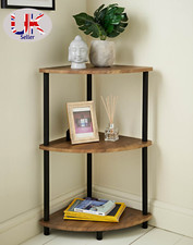 3 Tier Corner Rack Shelf Unit Free Standing Organizer Storage Shelves Bookcases