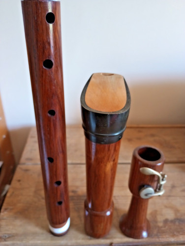 Wooden tenor recorder marked - wooden,