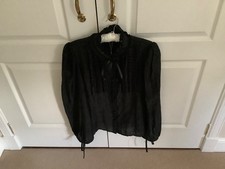 SISTER JANE BIRCH RUFFLE BLOUSE IN BLACK SIZE M BRAND NEW WITH TAG