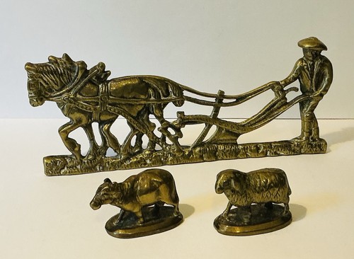 Vintage brass horse - brass,