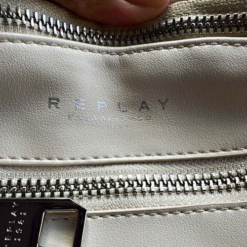 Replay cream leather look - cream,