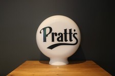Pratts Petrol Pump Globe Glass Oil Gas Automobilia Memorabilia 