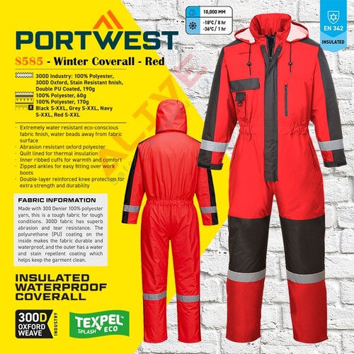 Portwest s585 winter coverall - winter,