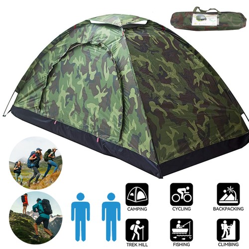 Man camping tent with bag - man,