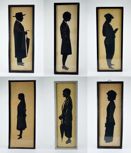 Antique silhouette full - full, body