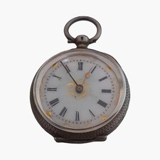 Antique Swiss Silver Pocket Watch – .935 Case – 35mm – Running, Needs Service –