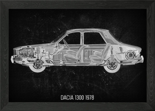 Dacia 1300 1978 framed - 1300, wall