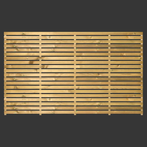 Single slatted fence panel - slatted,