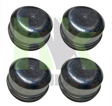 x 4 50mm Hub Caps, Plain, Trailers, Grease Dust Wheel Cap, Metal, Cover, Trailer