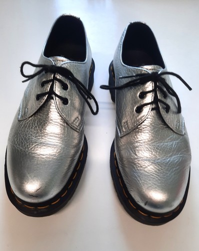 Silver textured martens - silver,