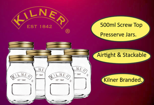 Kilner branded 500ml - kilner, round