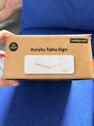 Hobbycraft acrylic table signs - acrylic,