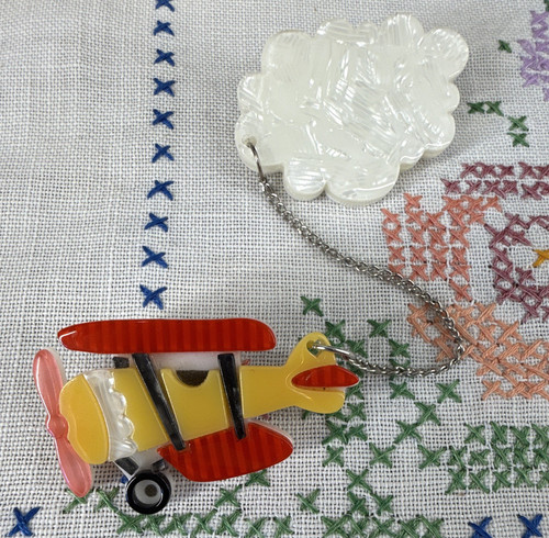 Erstwilder airplane brooch pin - erstwilder,